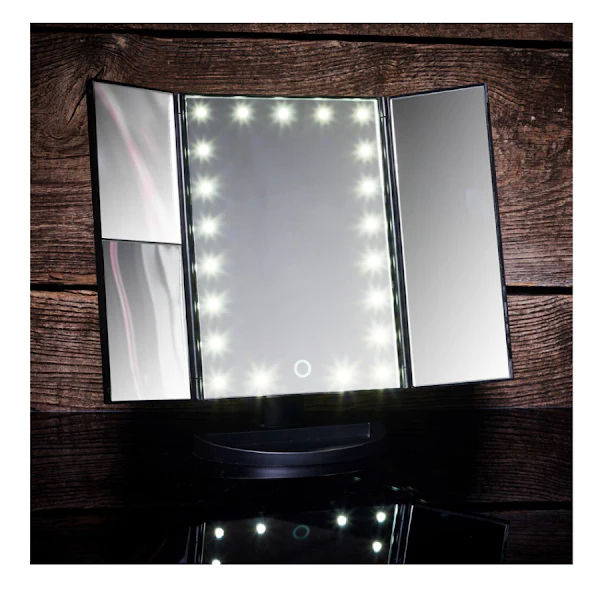 Oglinda cosmetica LED extensibila, buton tactil [6]