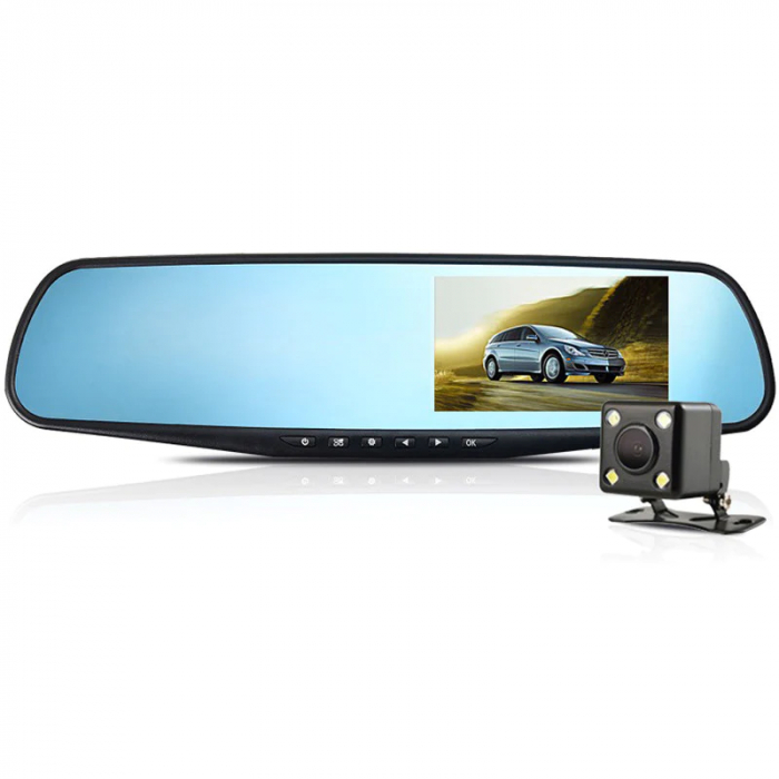 Oglinda Retrovizoare cu Camera video auto dubla fata-spate, cu Touch-Screen HD Display 4.3" IPS [5]