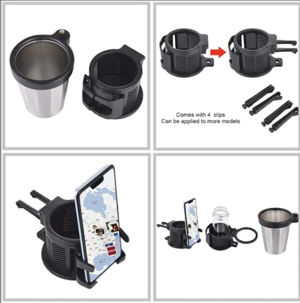 Organizator auto multifunctional suport 3 pahare, termos, suport telefon, universal [6]