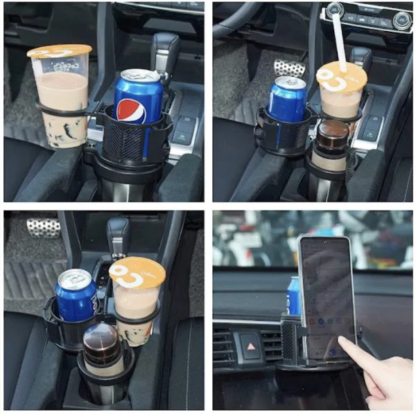 Organizator auto multifunctional suport 3 pahare, termos, suport telefon, universal [3]