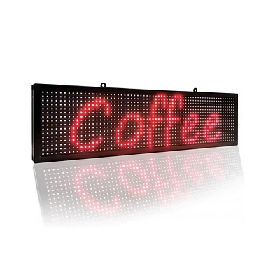 Panou Publicitar pentru Reclama, Luminos, 100 x 20 cm, Control Telefon, LED ROSU [6]