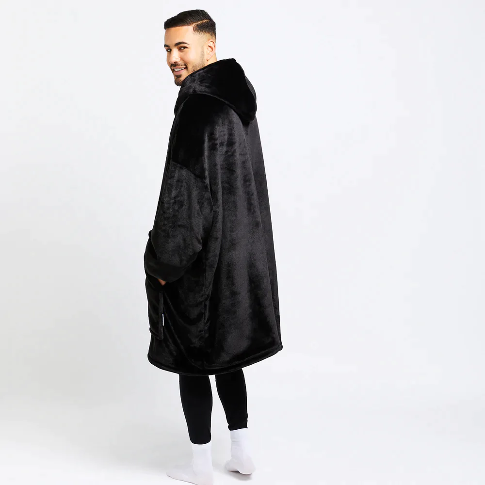 Patura-hanorac cu gluga, confortabila, calduroasa si pufoasa Huggle Hoodie [8]