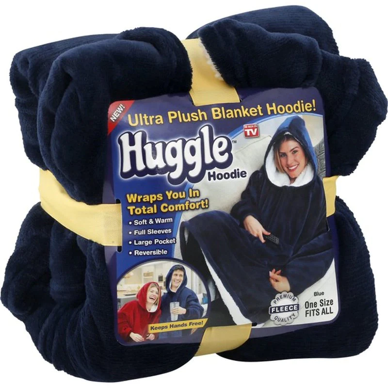 Patura-hanorac cu gluga, confortabila, calduroasa si pufoasa Huggle Hoodie [9]