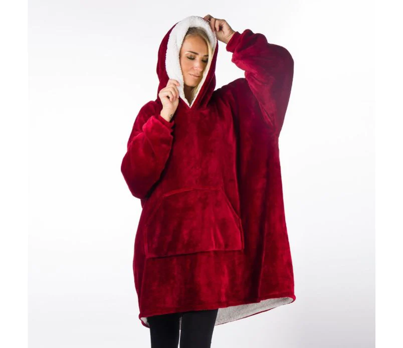 Patura-hanorac cu gluga, confortabila, calduroasa si pufoasa Huggle Hoodie [3]