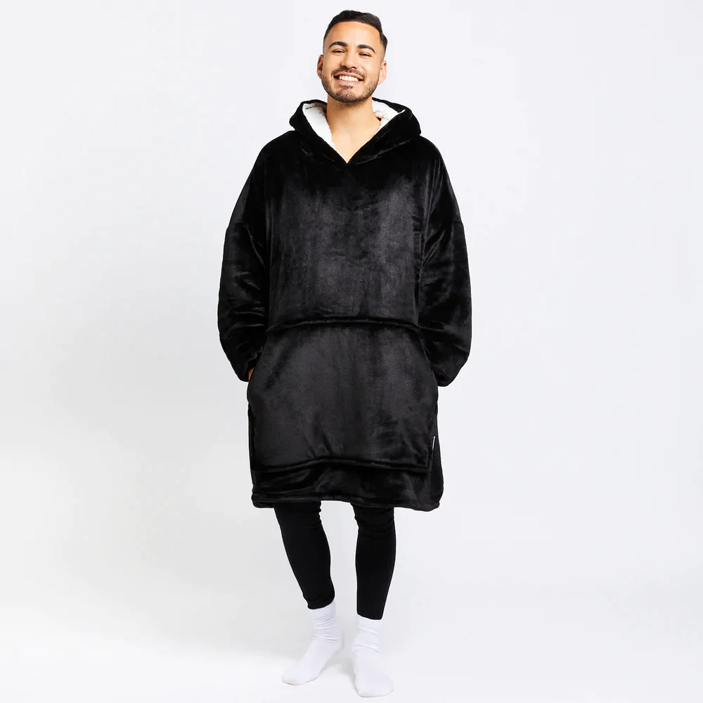 Patura-hanorac cu gluga, confortabila, calduroasa si pufoasa Huggle Hoodie [7]