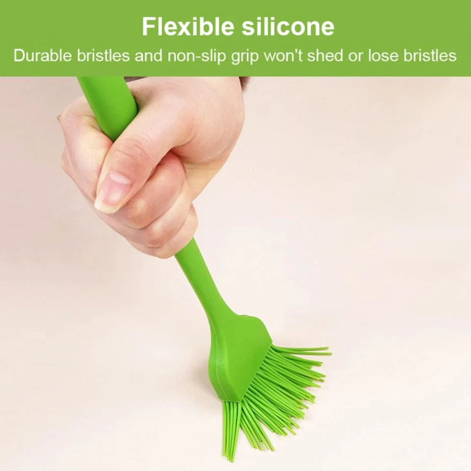 Pensula Bucatarie pentru Ungere, Insiropare a mancarii, Curatare, silicon, verde, 20, 8 x 3,2 cm [6]