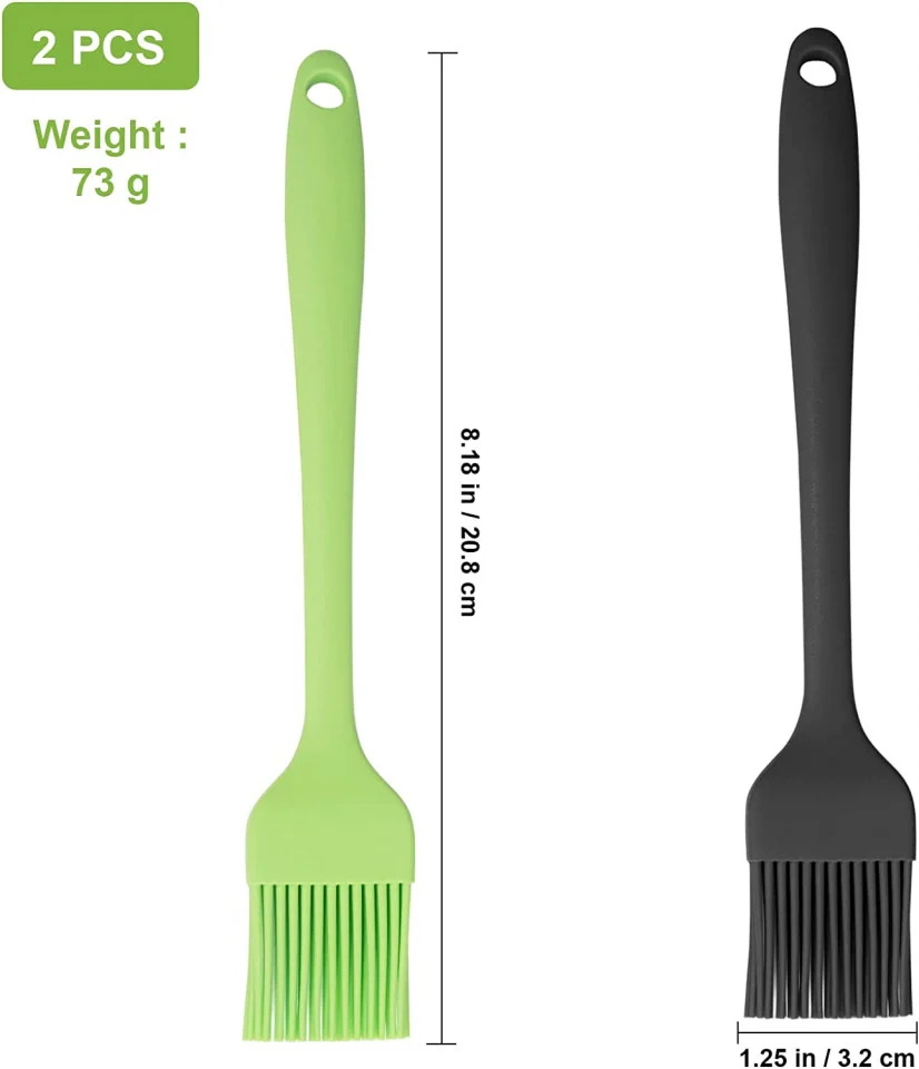 Pensula Bucatarie pentru Ungere, Insiropare a mancarii, Curatare, silicon, verde, 20, 8 x 3,2 cm [7]