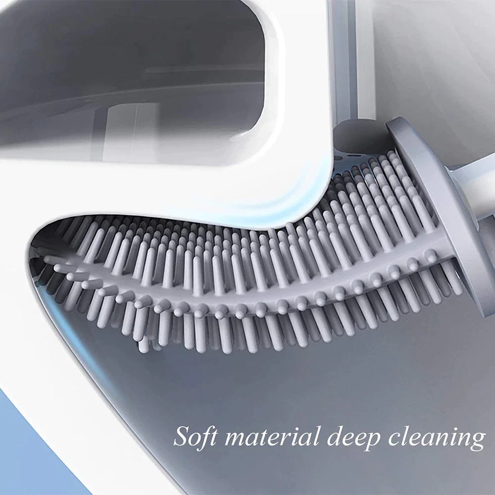 Perie pentru WC din silicon cu cap flexibil [7]