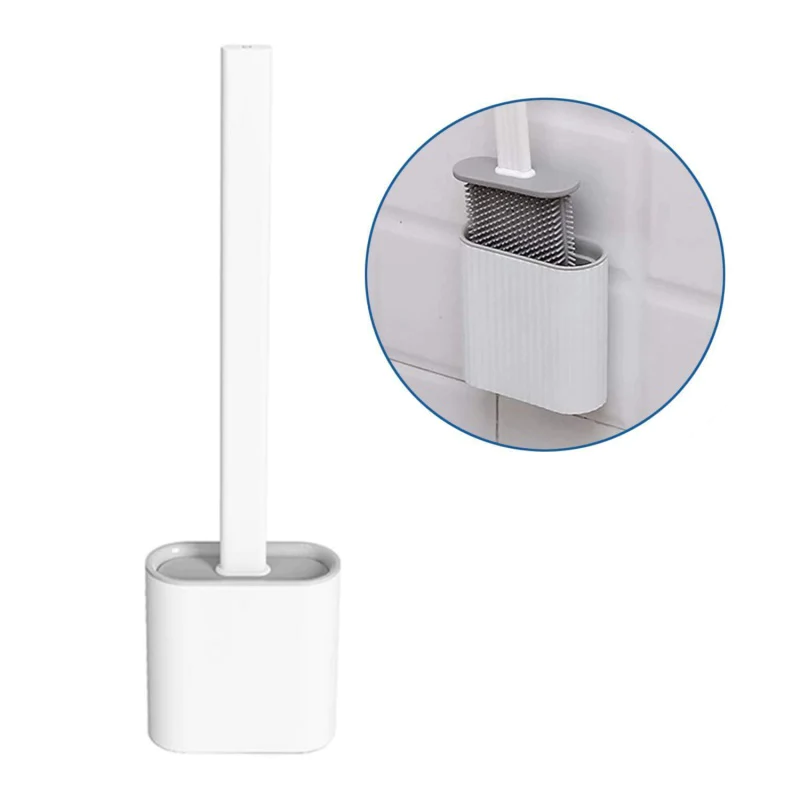 Perie pentru WC din silicon cu cap flexibil [6]