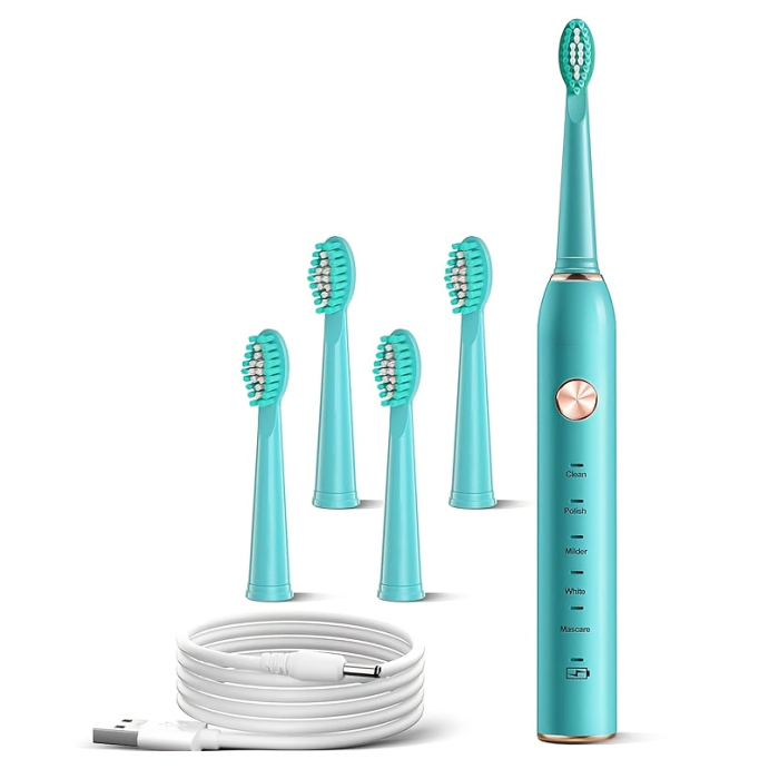 Periuta de Dinti Electrica Smart, 3 capete incluse, 5 Moduri de actiune, Incarcare USB [10]