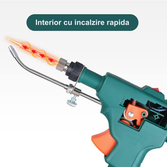 Pistol de Lipit Automat cu Fludor, 40W–80W, Temperatura 450°C, Ideal pentru Electronica si Reparatii, Cositorit [3]