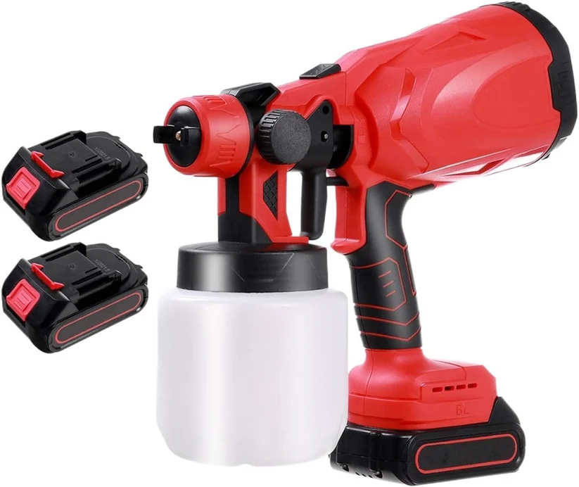 Pistol Profesional De Vopsit Si Zugravit, Electric, Cu Rezervor De Vopsea, 800 ml si 2 Acumulatori, 48 V, Portabil [2]