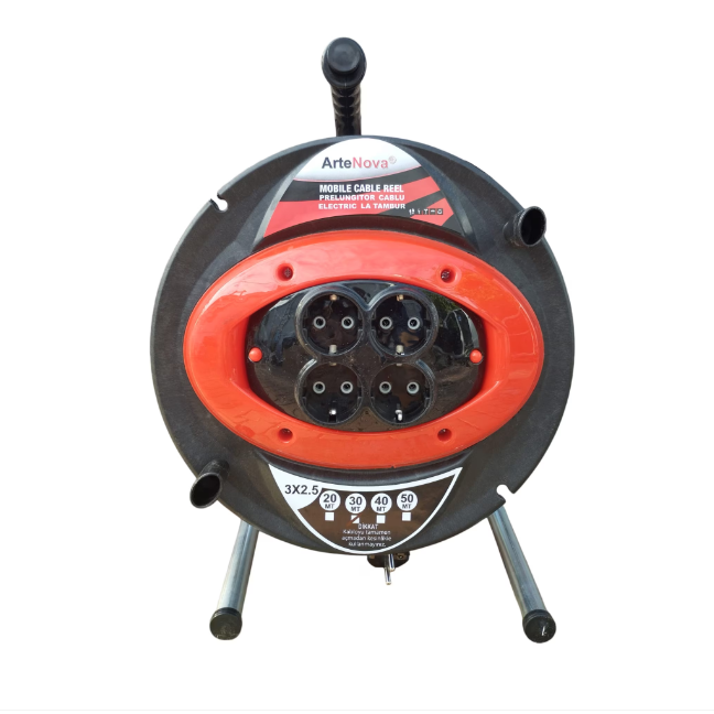 Prelungitor 30M/50M, 3x2.5, cablu electric pe tambur, 3000W [2]