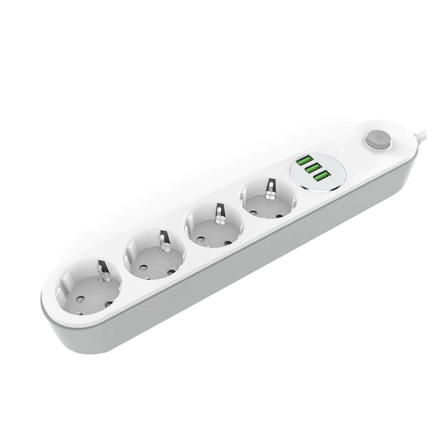 Prelungitor 2 metri cu 4 prize si 2 porturi USB [2]