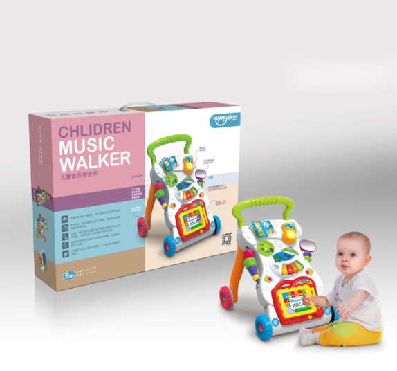 Premergator Baby Walker, multifunctional, pentru bebe , 7 jucarii montabile , Alb [8]
