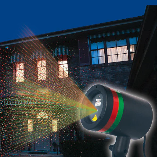 Proiector Laser Light cu lumini verzi si rosii pentru exteriorul casei, decoratiune Craciun [6]
