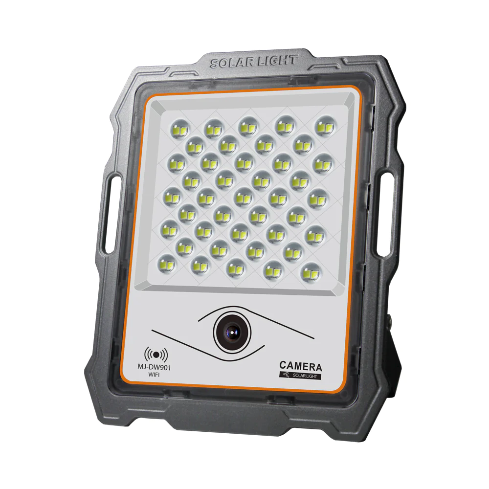 Proiector LED cu Camera WiFi si Panou Solar, lumina alba rece, Telecomanda, Alimentare solara, Putere 100W/200W/300W/400W [2]