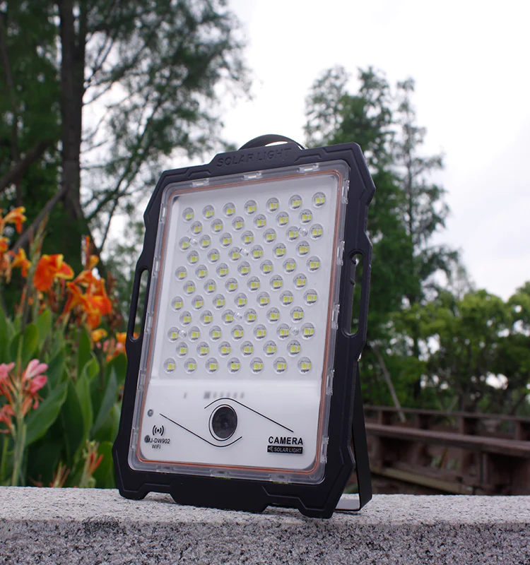 Proiector LED cu Camera WiFi si Panou Solar, lumina alba rece, Telecomanda, Alimentare solara, Putere 100W/200W/300W/400W [7]