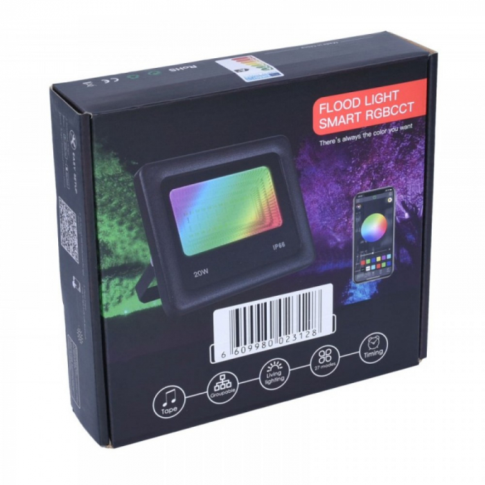 Proiector Smart Led RGBcw 20w cu Bluetooth [7]