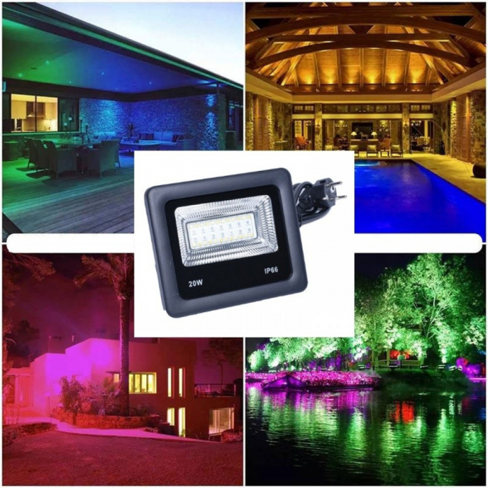 Proiector Smart Led RGBcw 20w cu Bluetooth [3]