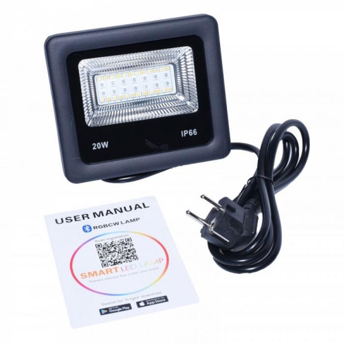 Proiector Smart Led RGBcw 20w cu Bluetooth [5]