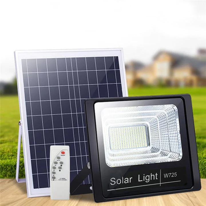 Proiector Solar Jortan 50W/100W/200W/300W/400W/500W/600W Lampa cu incarcare solara + Panou Solar si Telecomanda [2]