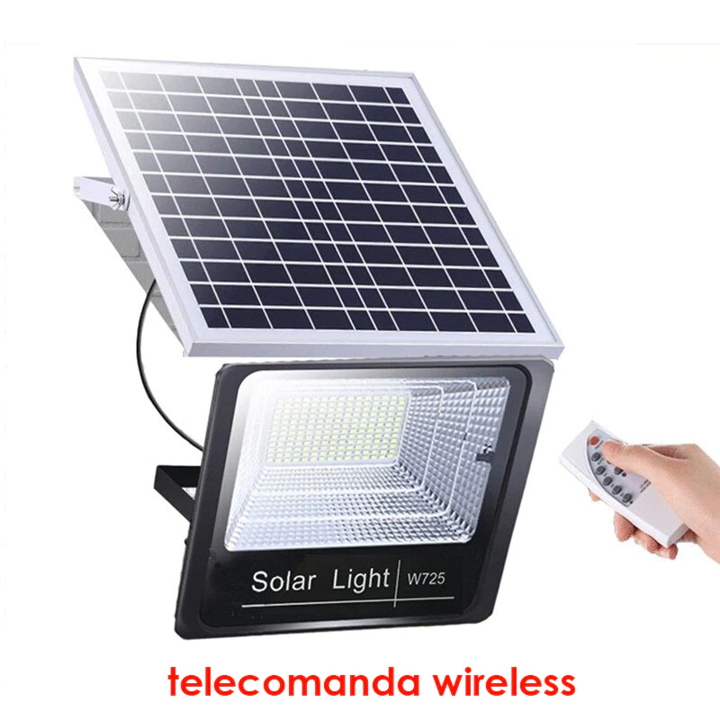 Proiector Solar Jortan 50W/100W/200W/300W/400W/500W/600W Lampa cu incarcare solara + Panou Solar si Telecomanda [7]