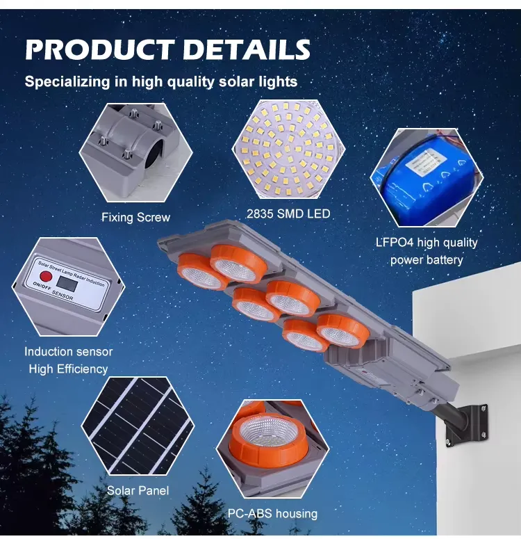 Proiector Solar LED Exterior cu Senzor, 400W / 600W, Lampa Solara Puternica pentru Curte, Gradina, Alei, Iluminat Exterior IP65 [5]