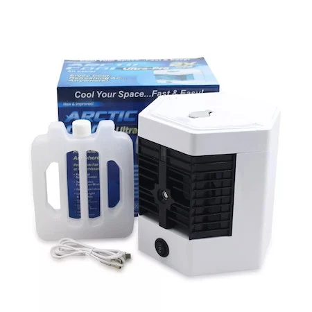 Racitor de aer cu gheata, portabil, Ventilator, umidificator, purificator, Arctic Cool Ultra-Pro, 2 Trepte, 10W, USB [3]