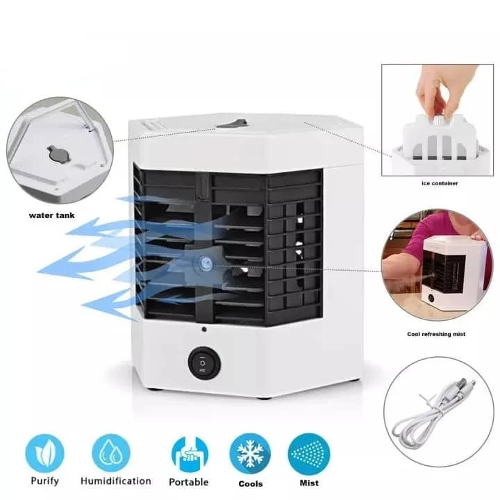 Racitor de aer cu gheata, portabil, Ventilator, umidificator, purificator, Arctic Cool Ultra-Pro, 2 Trepte, 10W, USB [2]