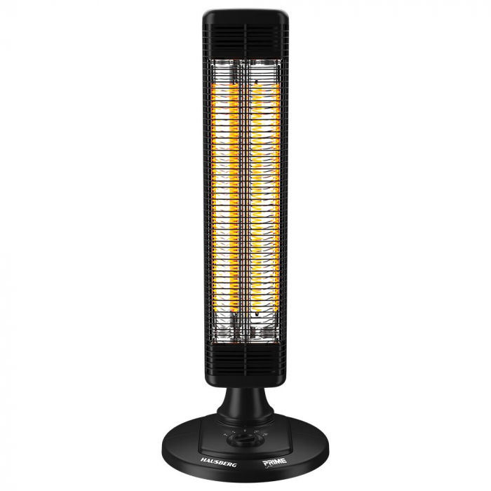 Radiator electric, 1000W, 2 trepte incalzire, tub din fibra de carbon, protectie IP24, termostat mecanic, carcasa din metal, Hausberg HB-8565 [6]