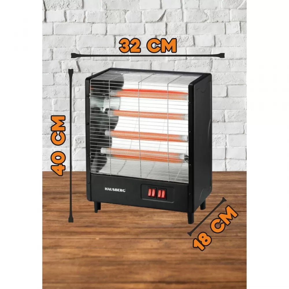 Radiator electric 2000W, 4 nivele de putere, 4 tuburi ceramice, Hausberg HB-8803 [3]