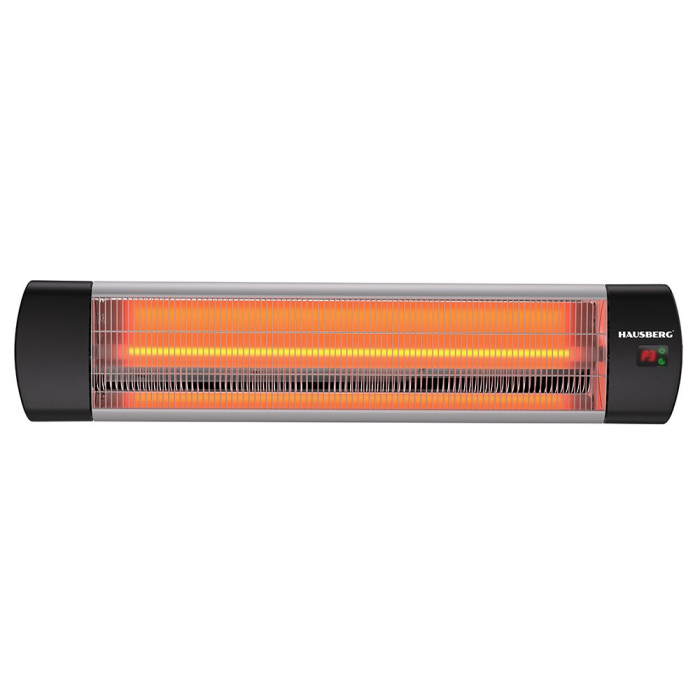 Radiator electric digital cu infrarosu, 2000W, Telecomanda, 1 tub quartz, 3 trepte putere, protective IP65, material carcasa din aluminiu oxidat, Hausberg HB-8553 [3]