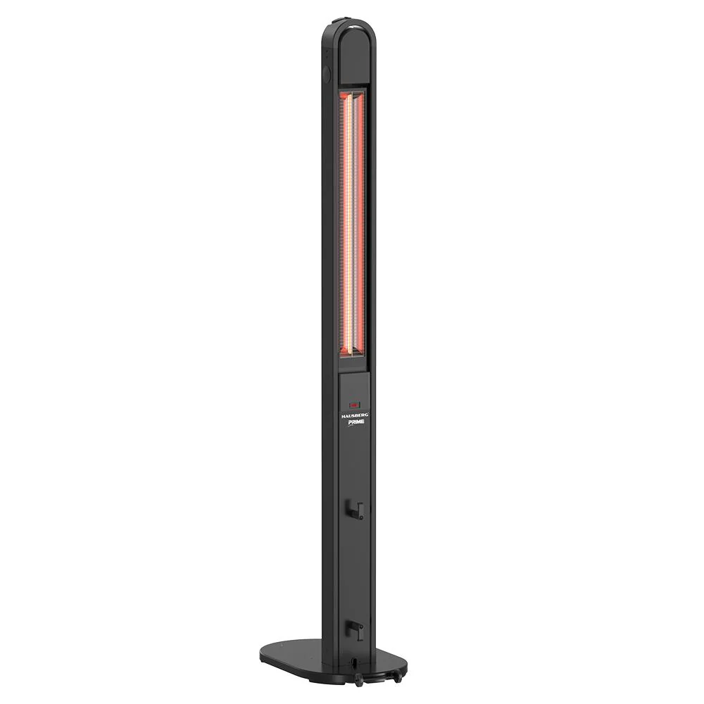 Radiator electric Hausberg HB-8575, 1800-2000W, 2 niveluri incalzire, tub din fibra de carbon, protectie IP24, termostat, carcasa din aluminiu [2]