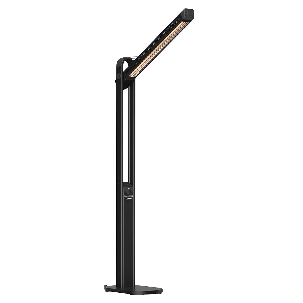 Radiator electric Hausberg HB-8575, 1800-2000W, 2 niveluri incalzire, tub din fibra de carbon, protectie IP24, termostat, carcasa din aluminiu [1]