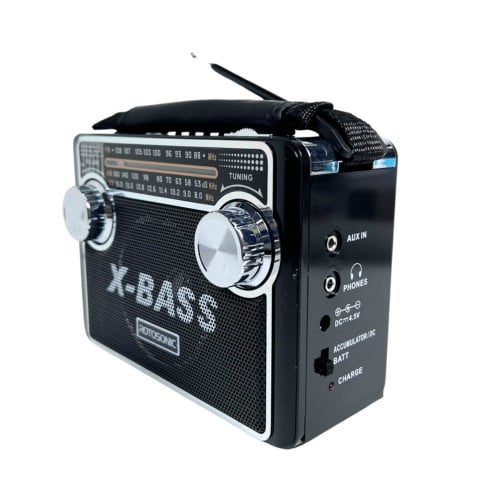 Radio FM/AM/SW X-Bass Waxiba, AUX, antena, lanterna, acumulator reincarcabil, MP3, USB, slot card SD [2]