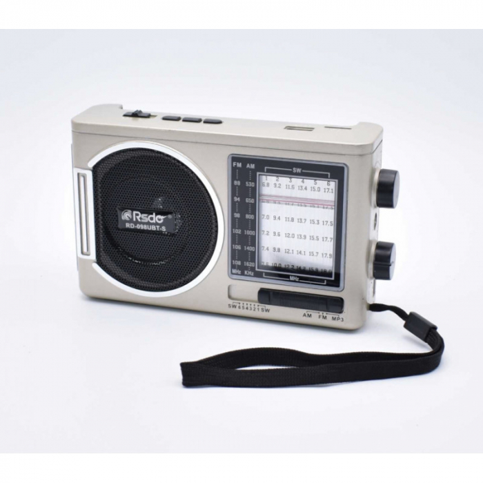 Radio FM portabil cu Incarcare solara, Bluetooth, Lanterna, Radio 8 Benzi, Usb, Slot de Card TF, Panou Solar, Rsdo RD-098UBT [7]