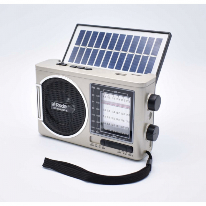 Radio FM portabil cu Incarcare solara, Bluetooth, Lanterna, Radio 8 Benzi, Usb, Slot de Card TF, Panou Solar, Rsdo RD-098UBT [8]