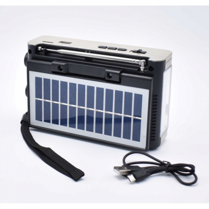Radio FM portabil cu Incarcare solara, Bluetooth, Lanterna, Radio 8 Benzi, Usb, Slot de Card TF, Panou Solar, Rsdo RD-098UBT [5]