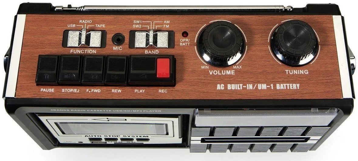 Radio portabil cu Casetofon, AM/FM/SW, design Retro, Port USB si card SD, MP3 [3]