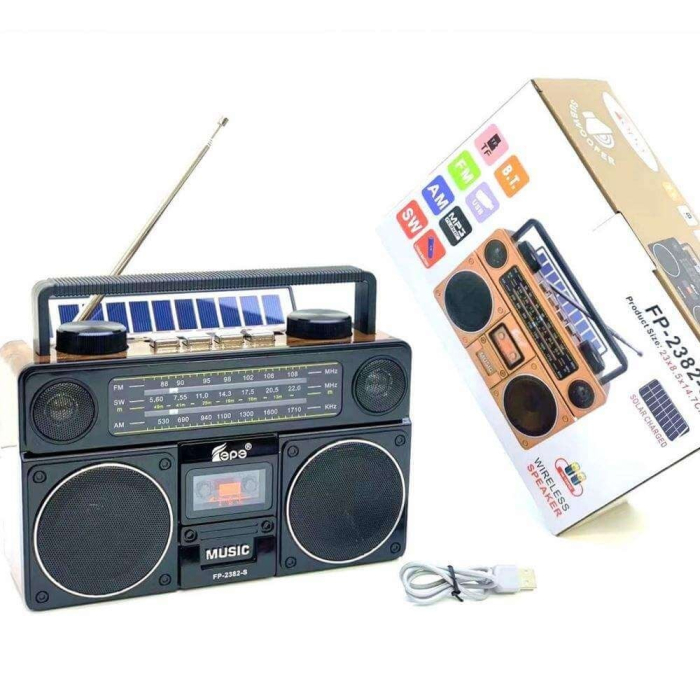 Radio portabil cu panou solar, bluetooth, 10W, USB, TF, AM, FM, SW, AUX, acumulator 3.7v 1200mah [3]