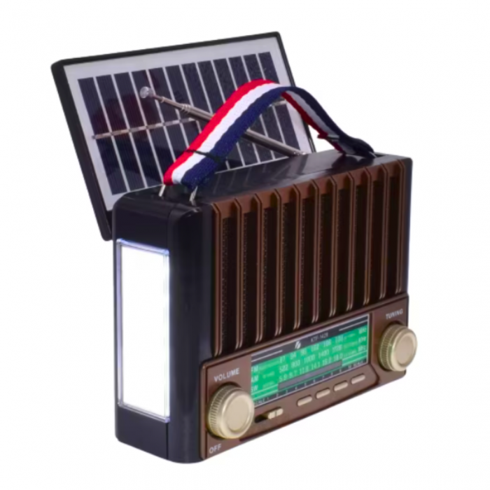 Radio portabil Solar cu Acumulator, Lanterna, AM/FM/SW, Bluetooth, pentru Calamitati Naturale, Cutremure, Furtuni, MP3 Player, USB [2]