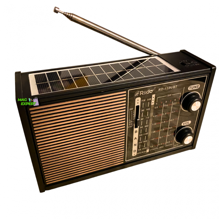 Radio portabil solar cu Bluetooth, MP3 Player si lanterna , AM/FM/SW [2]