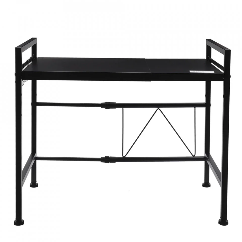 Raft metalic cuptor cu microunde, negru, etajera ajustabila, organizator bucatarie, 40-60 x 36.5 x 45 cm   134.99 lei [5]