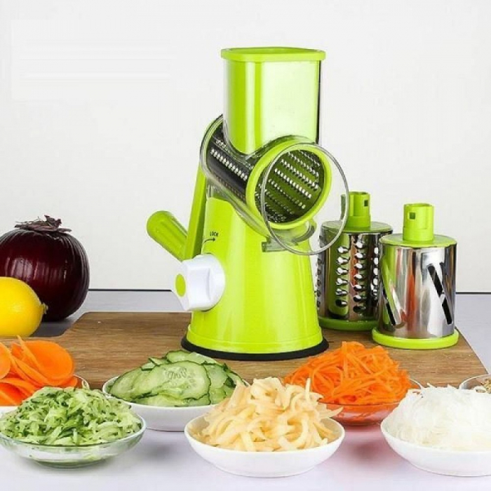 Razatoare manuala pentru legume, 3 lame interschimbabile, Tabletop Drum Grater [2]