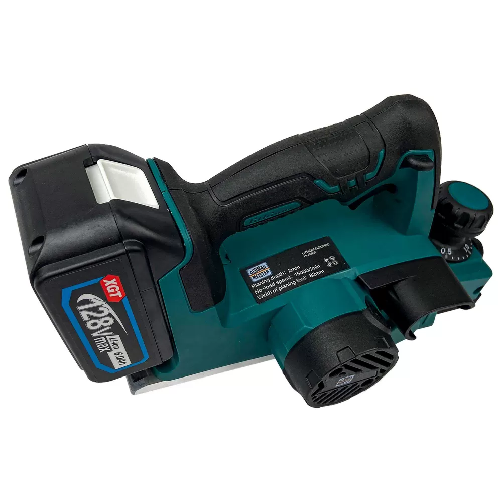 Rindea electrica German Meister cu 2 acumulatori 128V 6Ah, reglaj 2 mm, latime 82 mm [2]