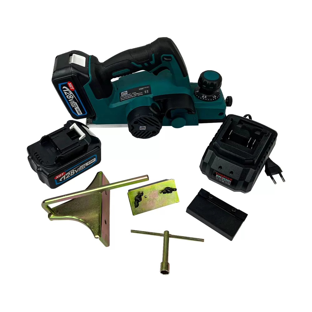 Rindea electrica German Meister cu 2 acumulatori 128V 6Ah, reglaj 2 mm, latime 82 mm [5]