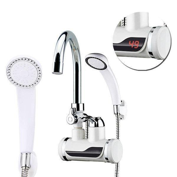 Robinet electric instant apa calda cu afisaj si furtun pentru dus [4]