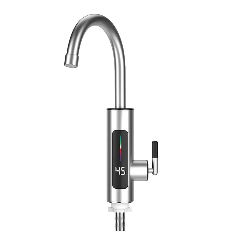 Robinet electric instant din Inox cu afisaj temperatura si rotire 360 grade, 3000W [6]