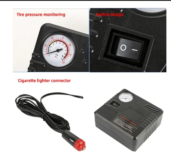 Robot Pornire Auto Multifunctional 3 in 1, cu Compresor de aer, Baterie Externa, Lanterna LED, pentru pornire de urgenta [9]